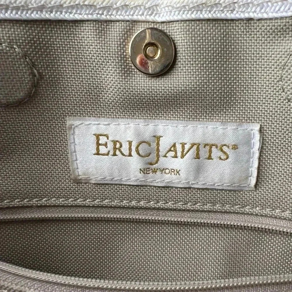 Eric Javits Women's Squishee Tote White Classic Double Strap Gold Hardware - Picture 11 of 16